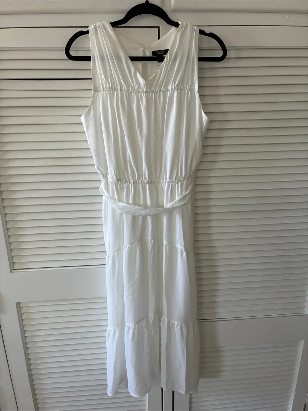 Simply Vera Vera Wang White Sleeveless V-Neck Maxi Dress
